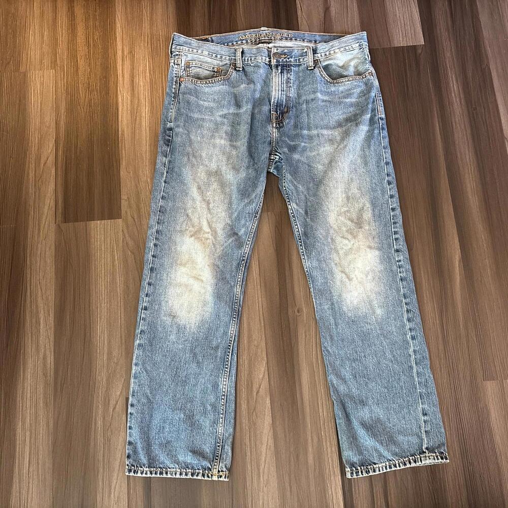 American Eagle Men's Jeans Original Straight Size 36x30 Dark Wash 100% Cotton